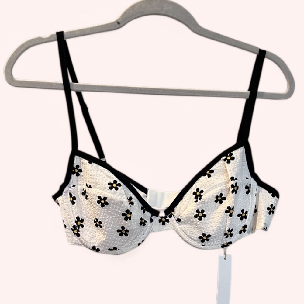 NWT For Love & Lemons Daisy Brenda Underwire Floral Bralette Bra Top Size L